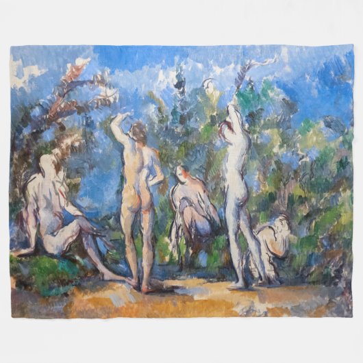 Paul Cezanne - Vijf baders Fleece Deken (Voorkant (Horizontaal))