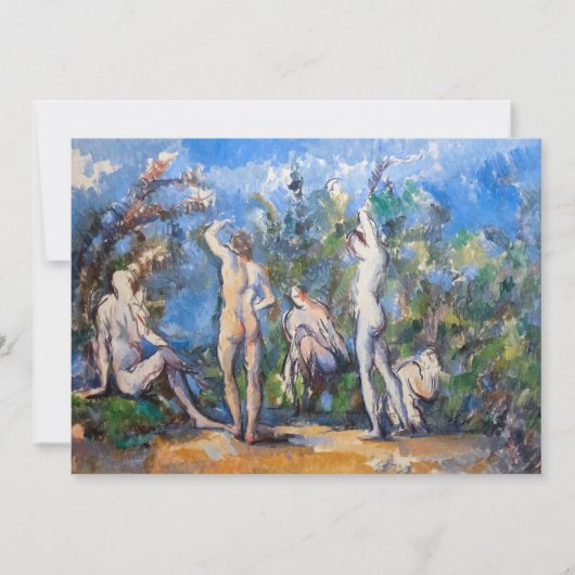 Paul Cezanne - Vijf baders Kaart (Voorkant)