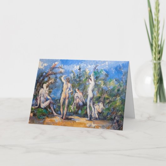 Paul Cezanne - Vijf baders Kaart (Voorkant)