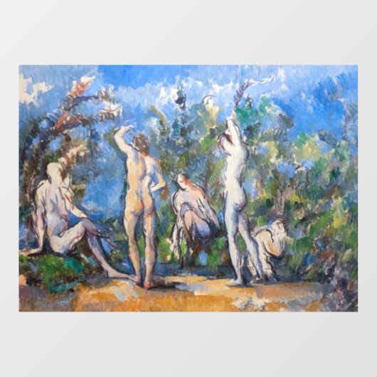 Paul Cezanne - Vijf baders Raamsticker (Vel)