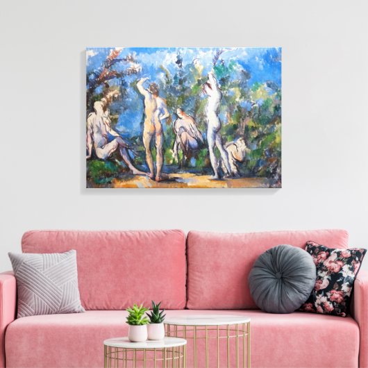 Paul Cezanne - Vijf Bathers Canvas Afdruk (Insitu (Woonkamer))