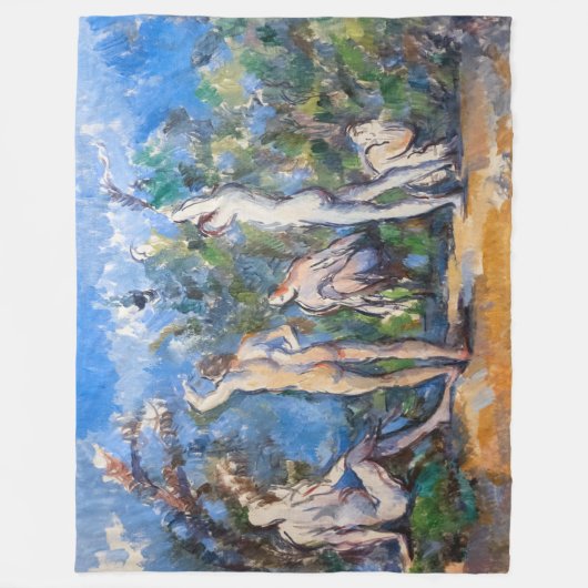 Paul Cezanne - Vijf Bathers Fleece Deken (Voorkant)