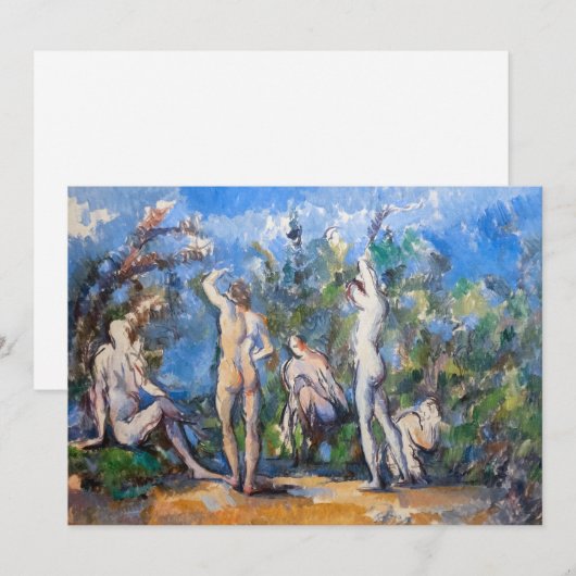 Paul Cezanne - Vijf Bathers Kaart (Voorkant / Achterkant)