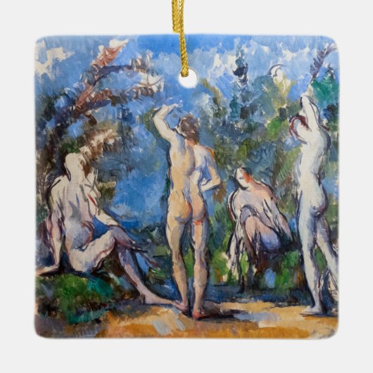 Paul Cezanne - Vijf Bathers Keramisch Ornament (Voorkant)