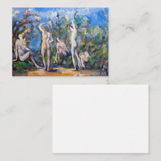 Paul Cezanne - Vijf Bathers Notitiekaartje (Voorkant / Achterkant)