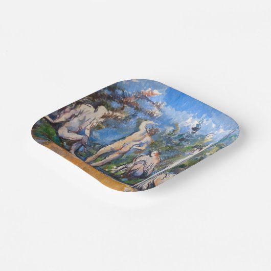 Paul Cezanne - Vijf Bathers Papieren Bordje (Gebogen)