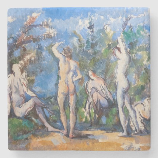 Paul Cezanne - Vijf Bathers Stenen Onderzetter (Voorkant)