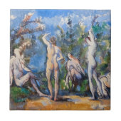 Paul Cezanne - Vijf Bathers Tegeltje (Voorkant)