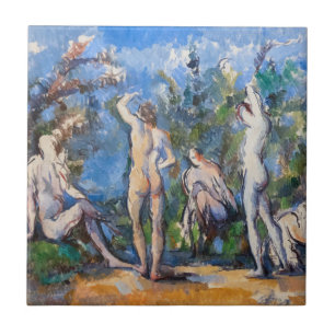 Paul Cezanne - Vijf Bathers Tegeltje