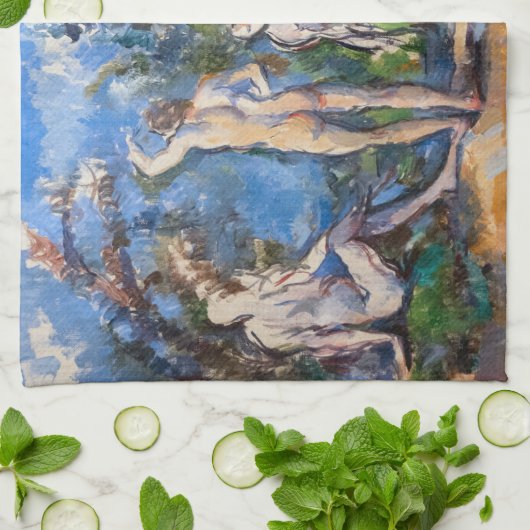 Paul Cezanne - Vijf Bathers Theedoek (Gevouwen)