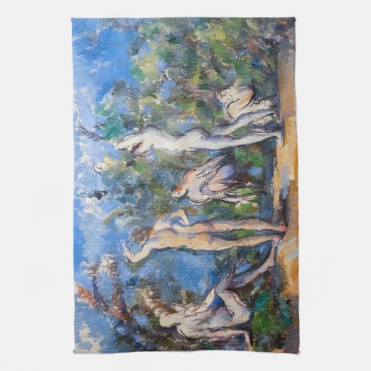 Paul Cezanne - Vijf Bathers Theedoek (Verticaal)