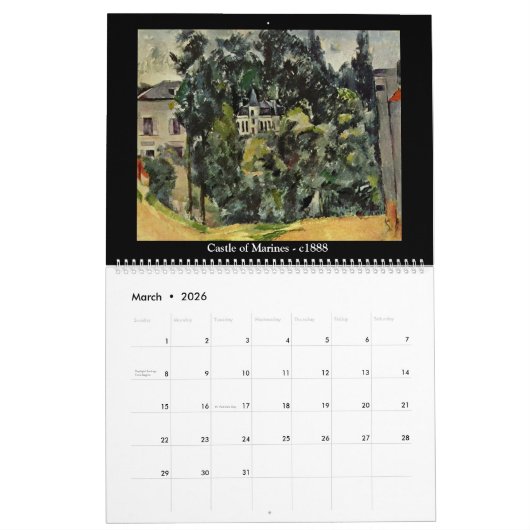 Paul Cezanne Volume 2 Kalender (Mar 2026)