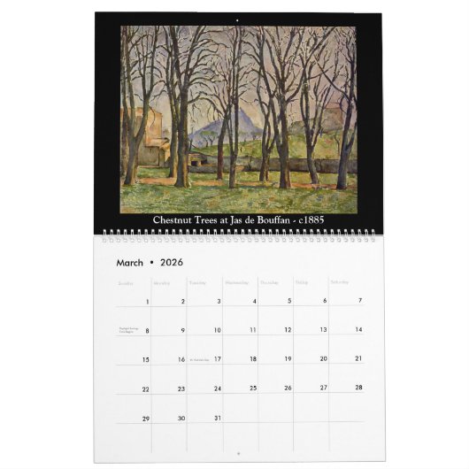 Paul Cezanne Volume 4 Kalender (Mar 2026)
