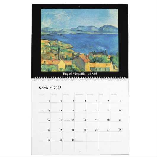 Paul Cezanne Volume 6 Kalender (Mar 2026)