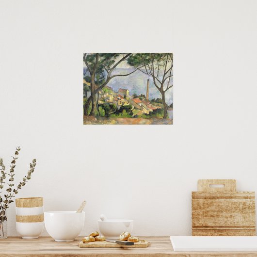 Paul Cezanne | Zee 1878 te Estaque Poster (Keuken)