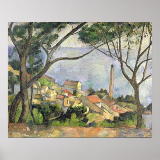 Paul Cezanne | Zee 1878 te Estaque Poster (Voorkant)
