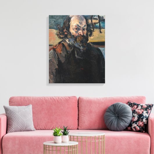 Paul Cezanne - Zelfportret Canvas Afdruk (Insitu (Woonkamer))