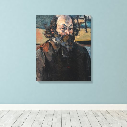 Paul Cezanne - Zelfportret Canvas Afdruk (Insitu (Houten vloer))