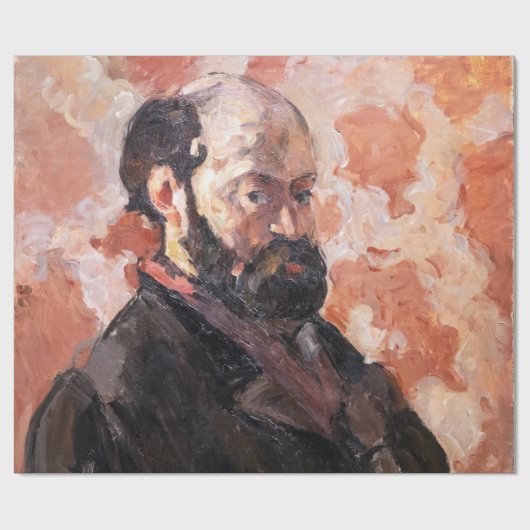 Paul Cezanne - Zelfportret met roze achtergrond Cadeaupapier (Vlak)