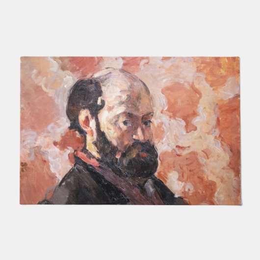Paul Cezanne - Zelfportret met roze achtergrond Deurmat (Voorkant)
