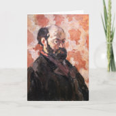 Paul Cezanne - Zelfportret met roze achtergrond Kaart (Voorkant)