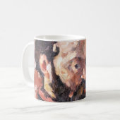 Paul Cezanne - Zelfportret met roze achtergrond Koffiemok (Voorkant links)