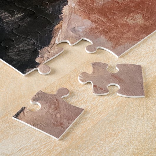 Paul Cezanne - Zelfportret met roze achtergrond Legpuzzel (Zijkant)