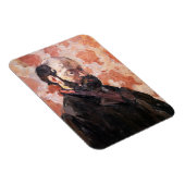 Paul Cezanne - Zelfportret met roze achtergrond Magneet (Rechterzijde)