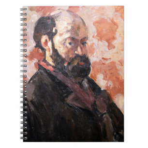 Paul Cezanne - Zelfportret met roze achtergrond Notitieboek