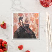 Paul Cezanne - Zelfportret met roze achtergrond Servet (Insitu)