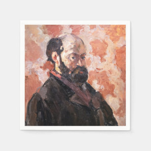 Paul Cezanne - Zelfportret met roze achtergrond Servet