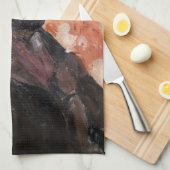 Paul Cezanne - Zelfportret met roze achtergrond Theedoek (Quarter Fold)