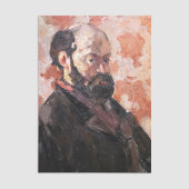 Paul Cezanne - Zelfportret met roze achtergrond Tissuepapier