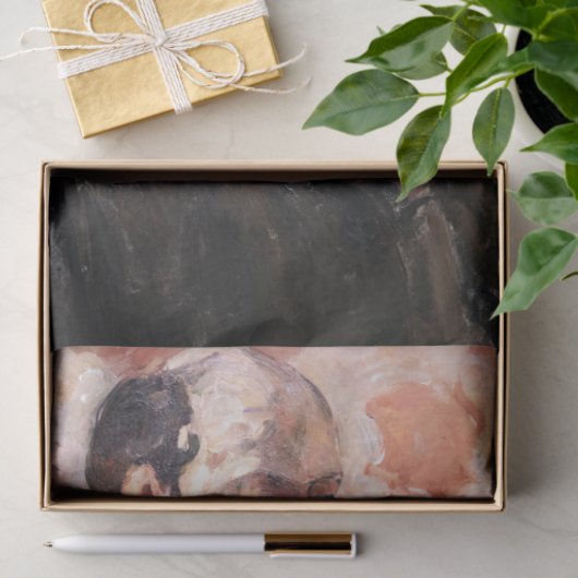 Paul Cezanne - Zelfportret met roze achtergrond Tissuepapier (Geschenk)