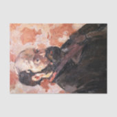 Paul Cezanne - Zelfportret met roze achtergrond Tissuepapier (Voorkant)