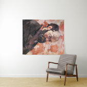 Paul Cezanne - Zelfportret met roze achtergrond Wandkleed (In Situ (horizontaal))