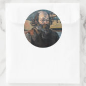 Paul Cezanne - Zelfportret Ronde Sticker (Tas)