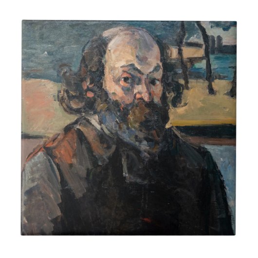 Paul Cezanne - Zelfportret Tegeltje (Voorkant)