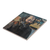 Paul Cezanne - Zelfportret Tegeltje (Zijkant)