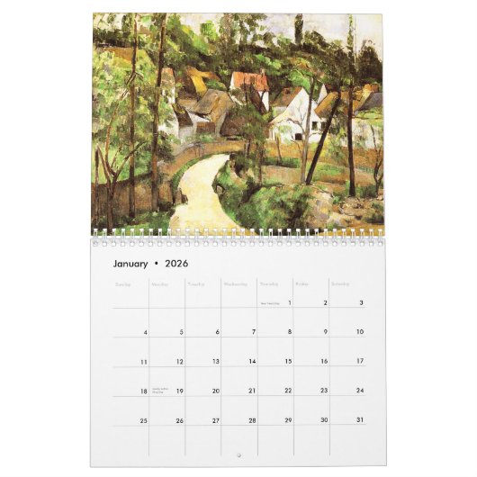 Paul CézanneCalendar impressionisten Kalender (Jan 2026)