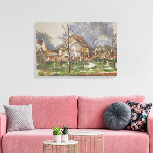 Paul Cezzane - Winter Landscape, Giverny Canvas Afdruk (Insitu (Woonkamer))