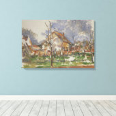 Paul Cezzane - Winter Landscape, Giverny Canvas Afdruk (Insitu (Houten vloer))