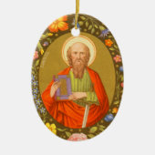 Paul de Apostle (PM 06) met twee zijden Keramisch Ornament (Voorkant)