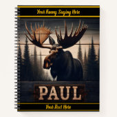 Paul de eland in een rustig bos notitieboek (Voorkant)