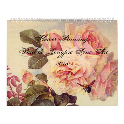 Paul de Longpre Fine Art Flowers Kalender (Hoes)