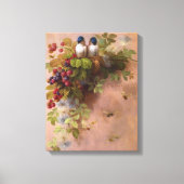 Paul-De-Longpre-vogels en bijen Canvas Afdruk (Voorkant)