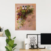  Paul-de-Longpre-vogels en bijen Poster (Thuiskantoor)