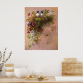 Paul-De-Longpre-vogels en bijen Poster (Keuken)