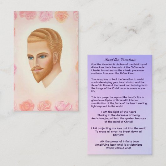 Paul de Venetiaan Visitekaartje (Voorkant / Achterkant)