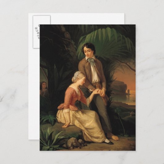 Paul en Virginie Briefkaart (Voorkant / Achterkant)